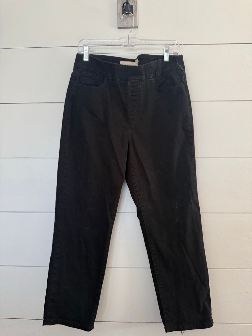 Soft Surroundings Women’s Medium Black Pull on Jeans Denim